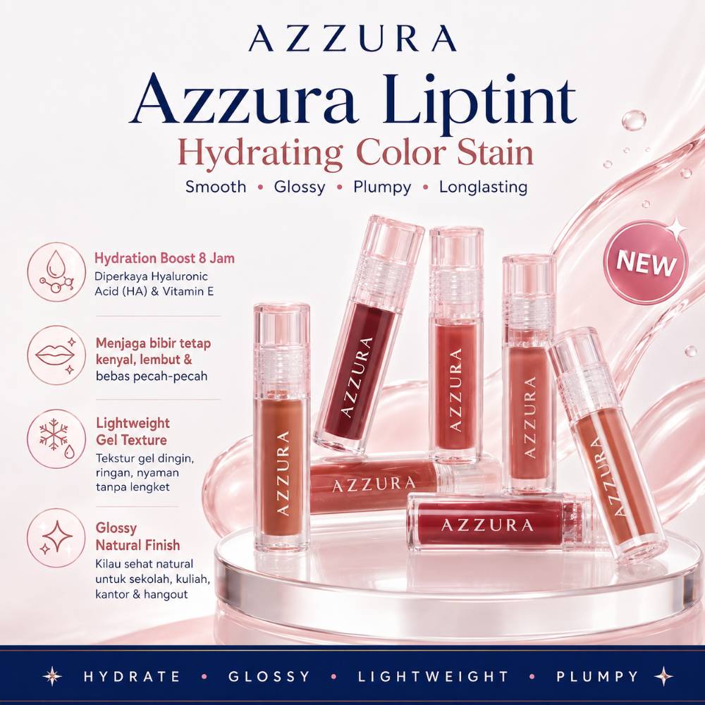 Azzura Liptint - Hydrating Color Stain Smooth Glossy Plumpy Longlasting